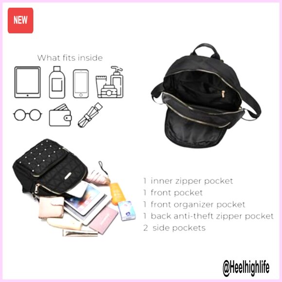Mini Nylon Backpack Anti-Theft Daypack Lightweight Travel Purse Women main image 5